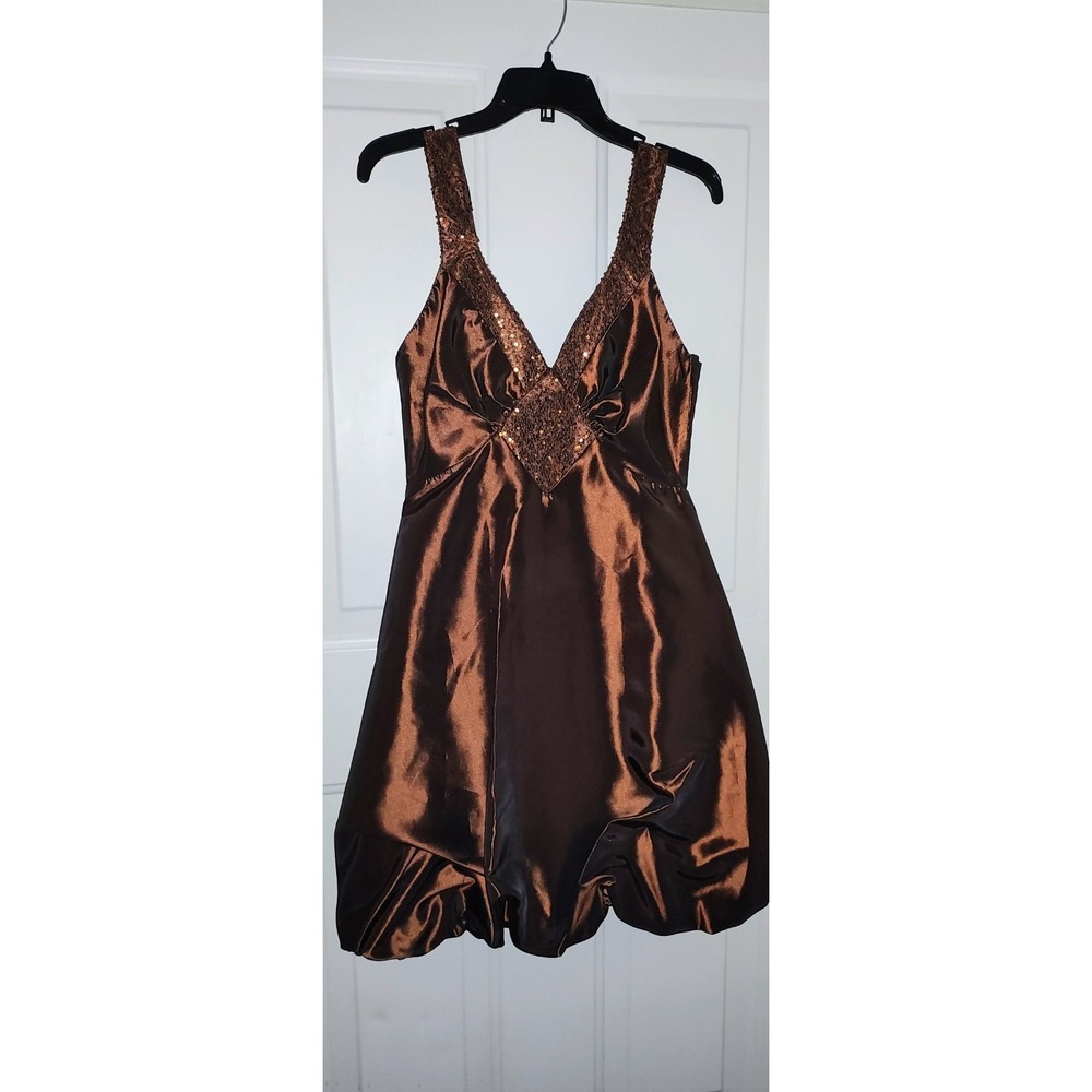 Jimmy Lee Brown Formal Dress For Prom Or Wedding Bubble Hem Size S